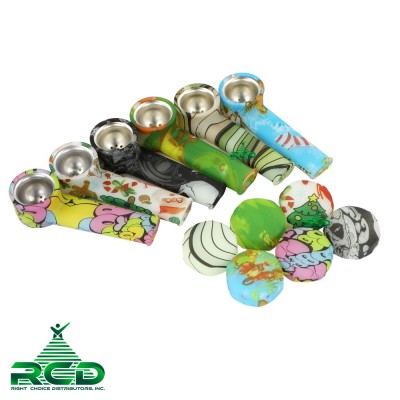 HAND PIPE SILICONE SCREEN WITH CAP SP301 1CT